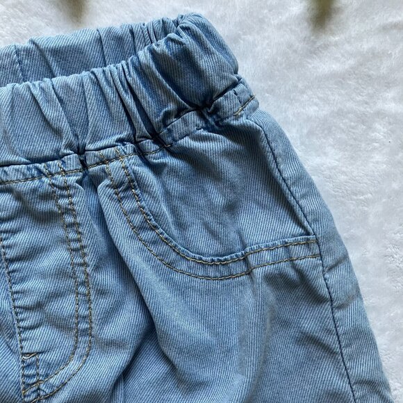 FREE w/ Purchase Denim Jogger Pants Size 110 (4T/5T) | Light Blue Elastic GUC - Picture 5 of 16